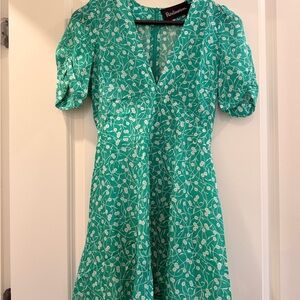 Realisation Par Green Silk Mini Dress